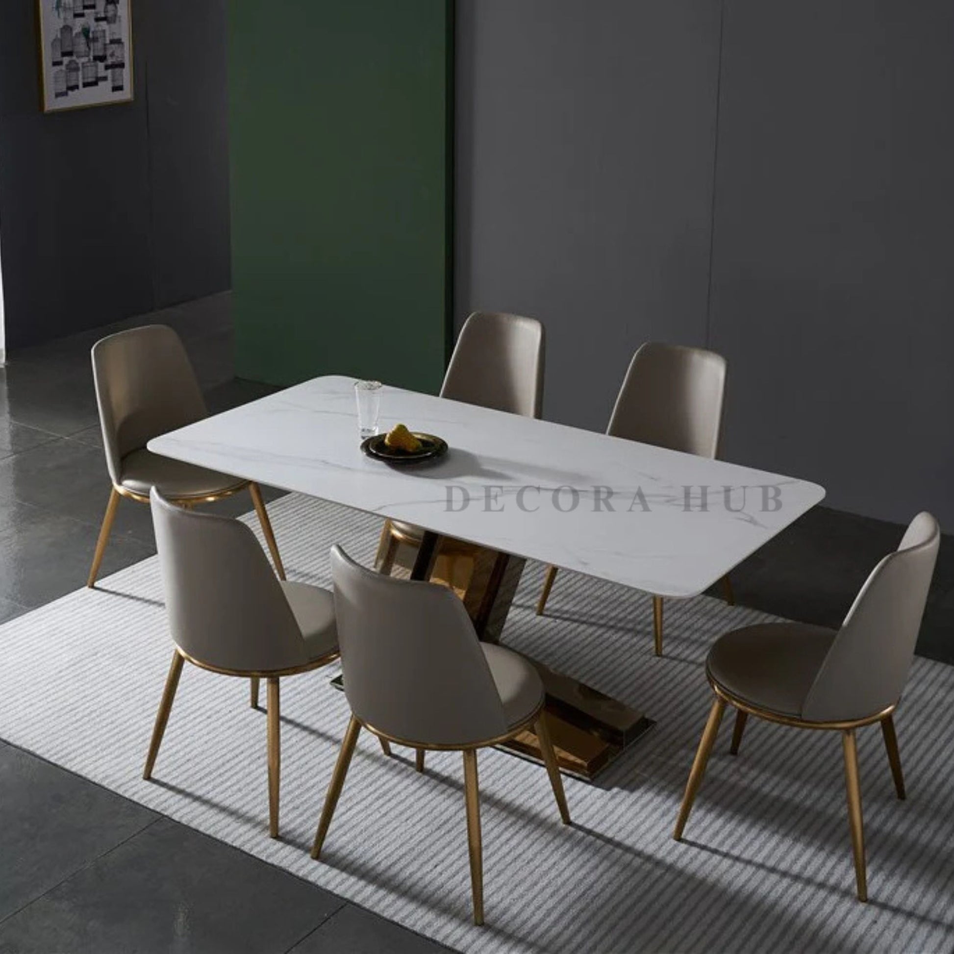 designer marble top dining table for dining room