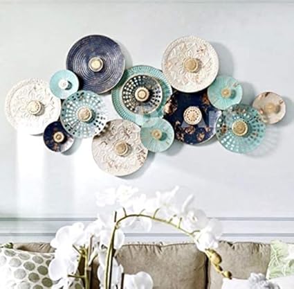 Decorative Bluish Metal Wall Art