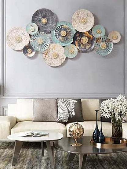 Decorative Bluish Metal Wall Art