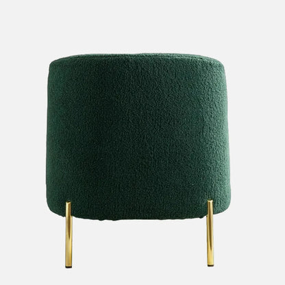 Dark Green Plush Accent Chair