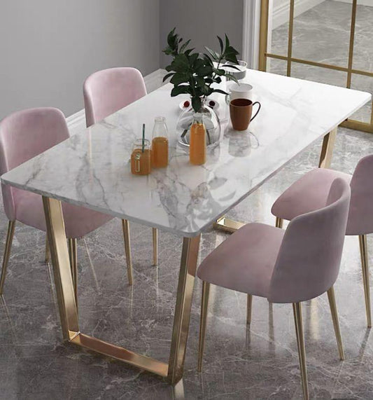 Modern  Luxurious  White Marble Dining Table