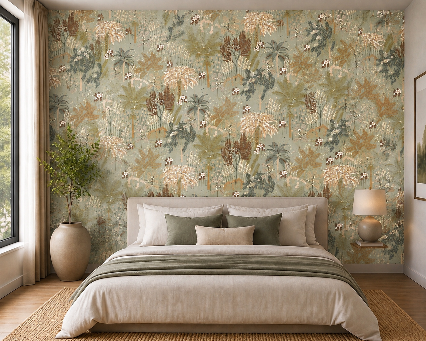 Tropical Palm Grove Mural Wallpaper 2