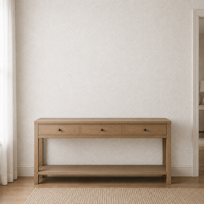 Warm Ivory Lattice Texture Wallpaper 3