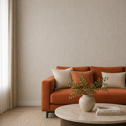 Beige Linen Texture Wallpaper 1