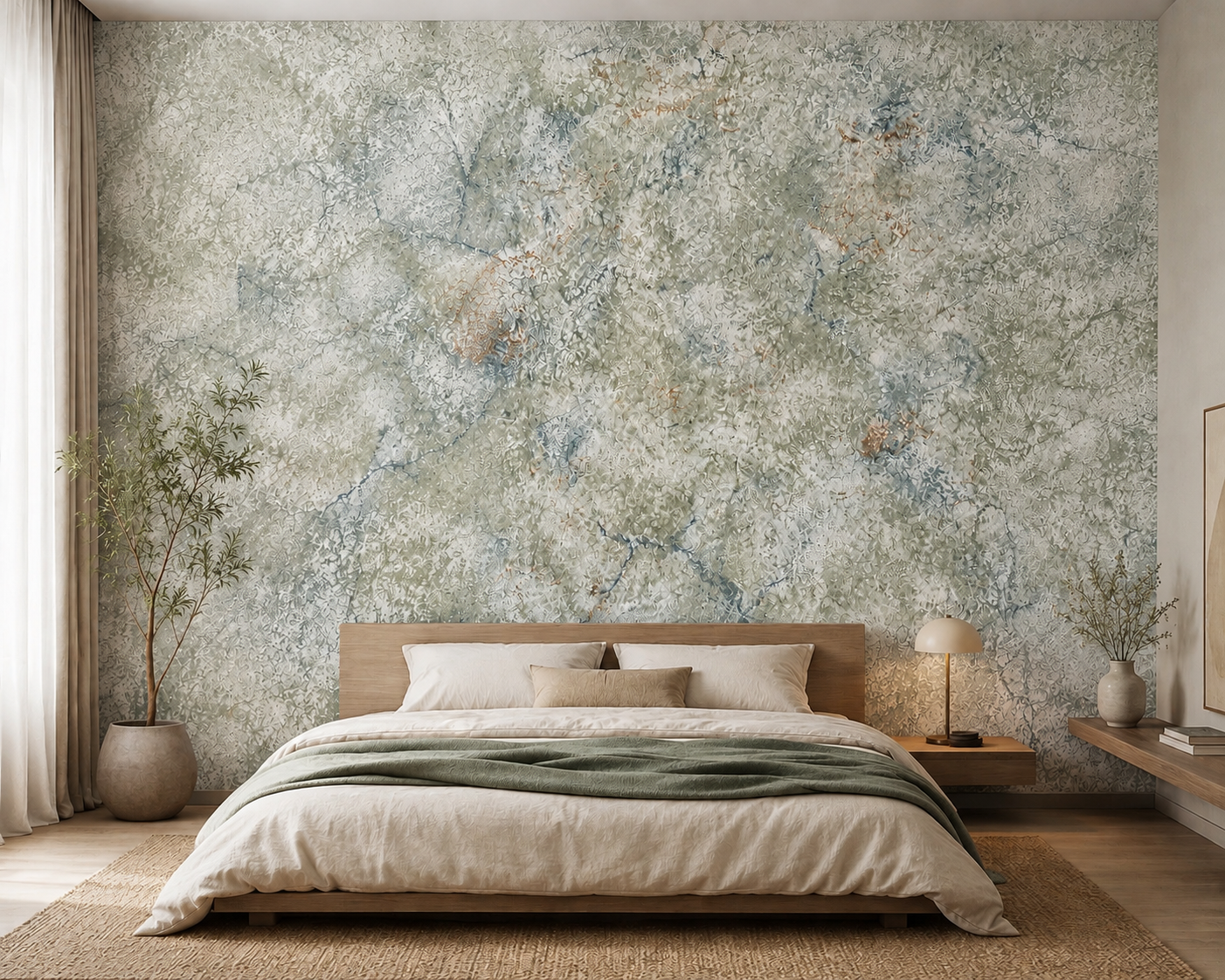 Sage Patina Stone Wallpaper 1
