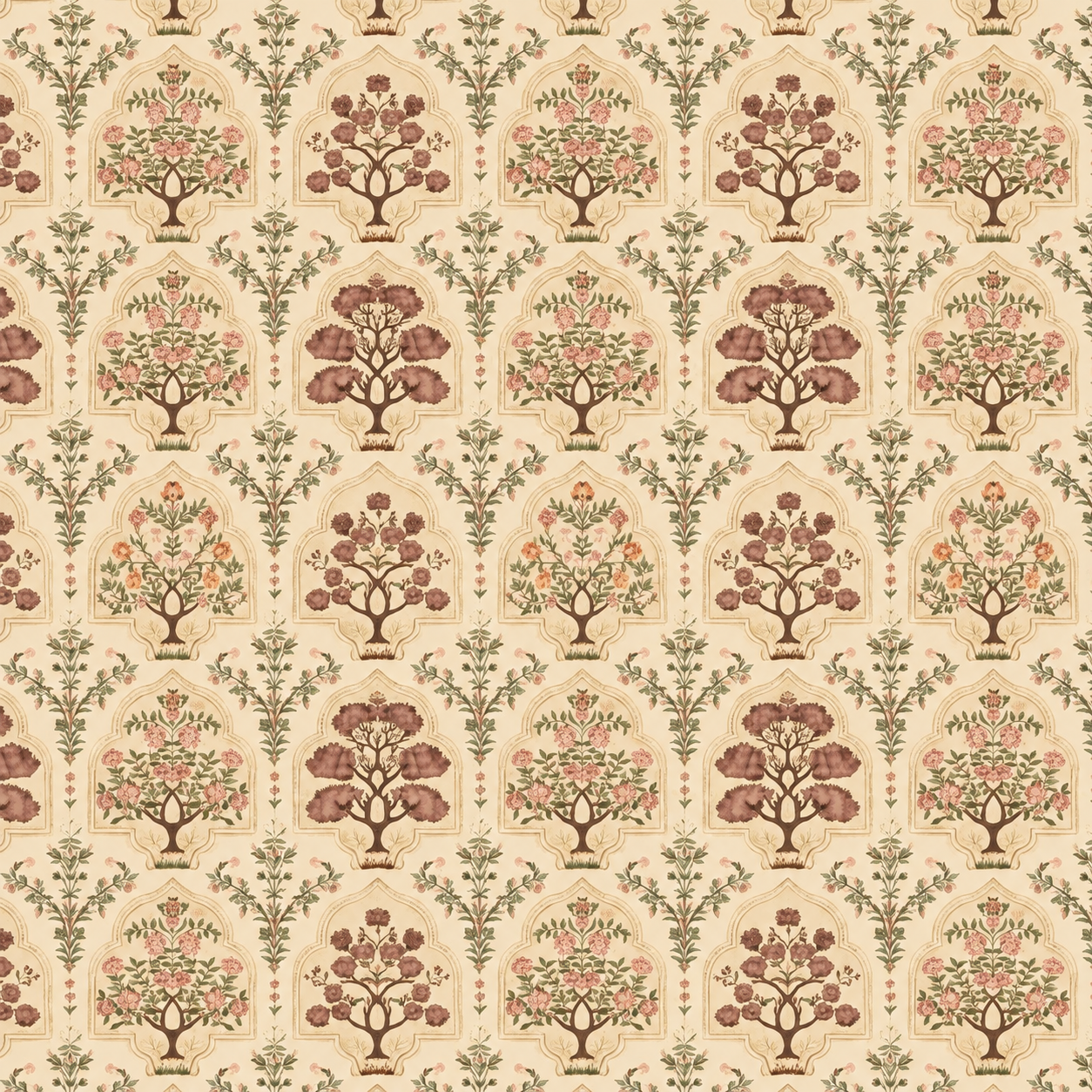 Mughal Tree of Life Wallpaper