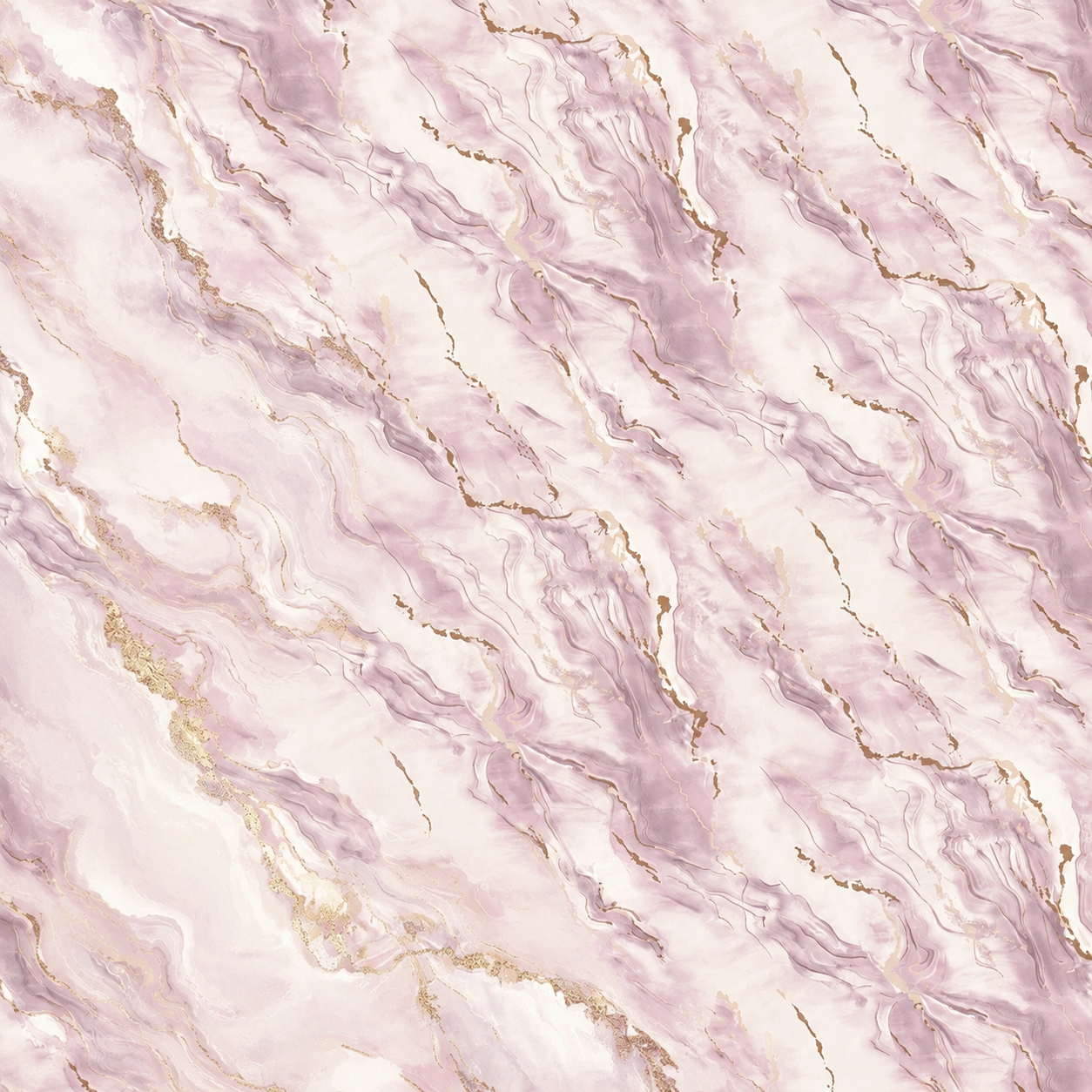 Lilac Gold Veined Marble Wallpaper - close-up