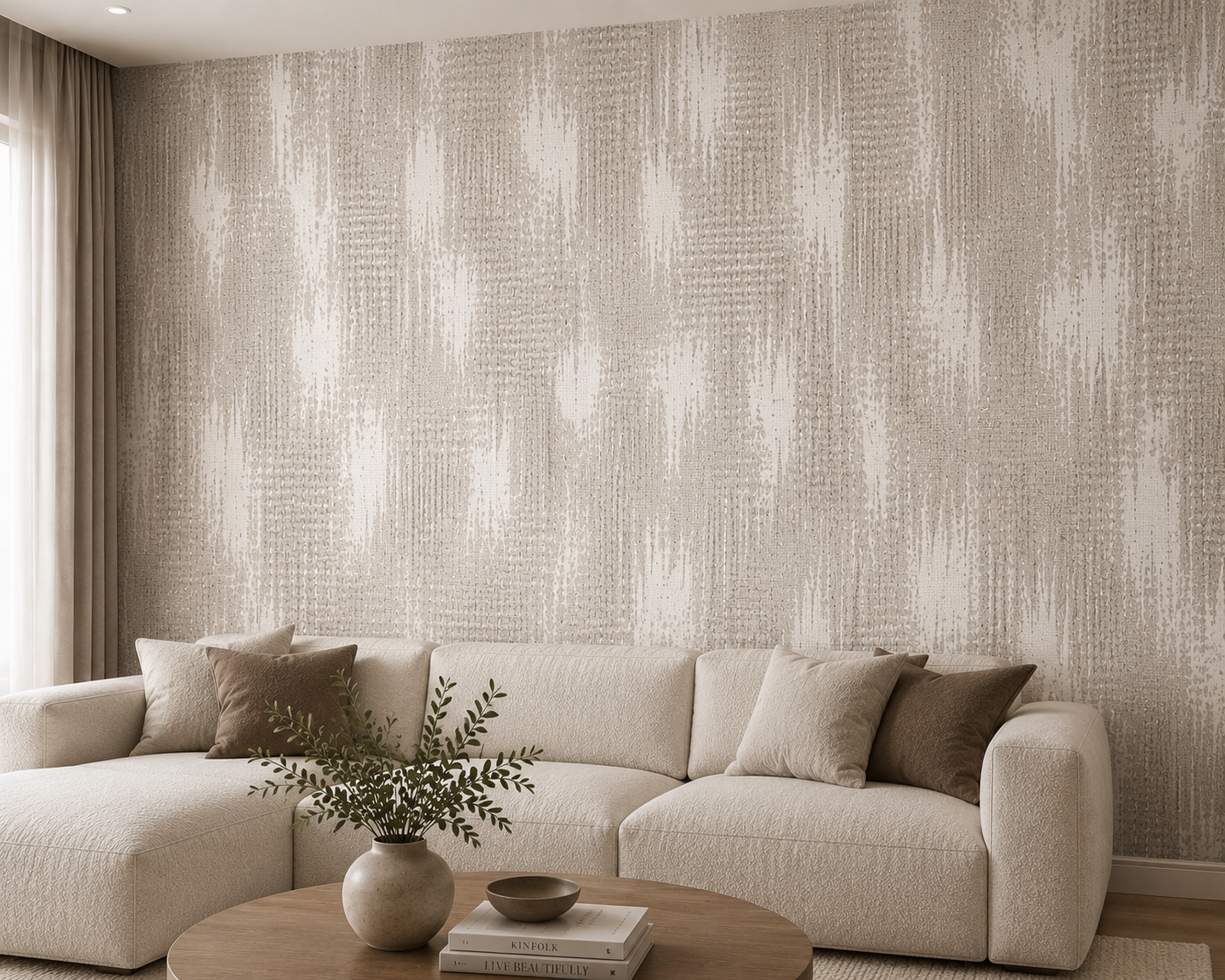 Shimmer Ikat Stripe Wallpaper 1