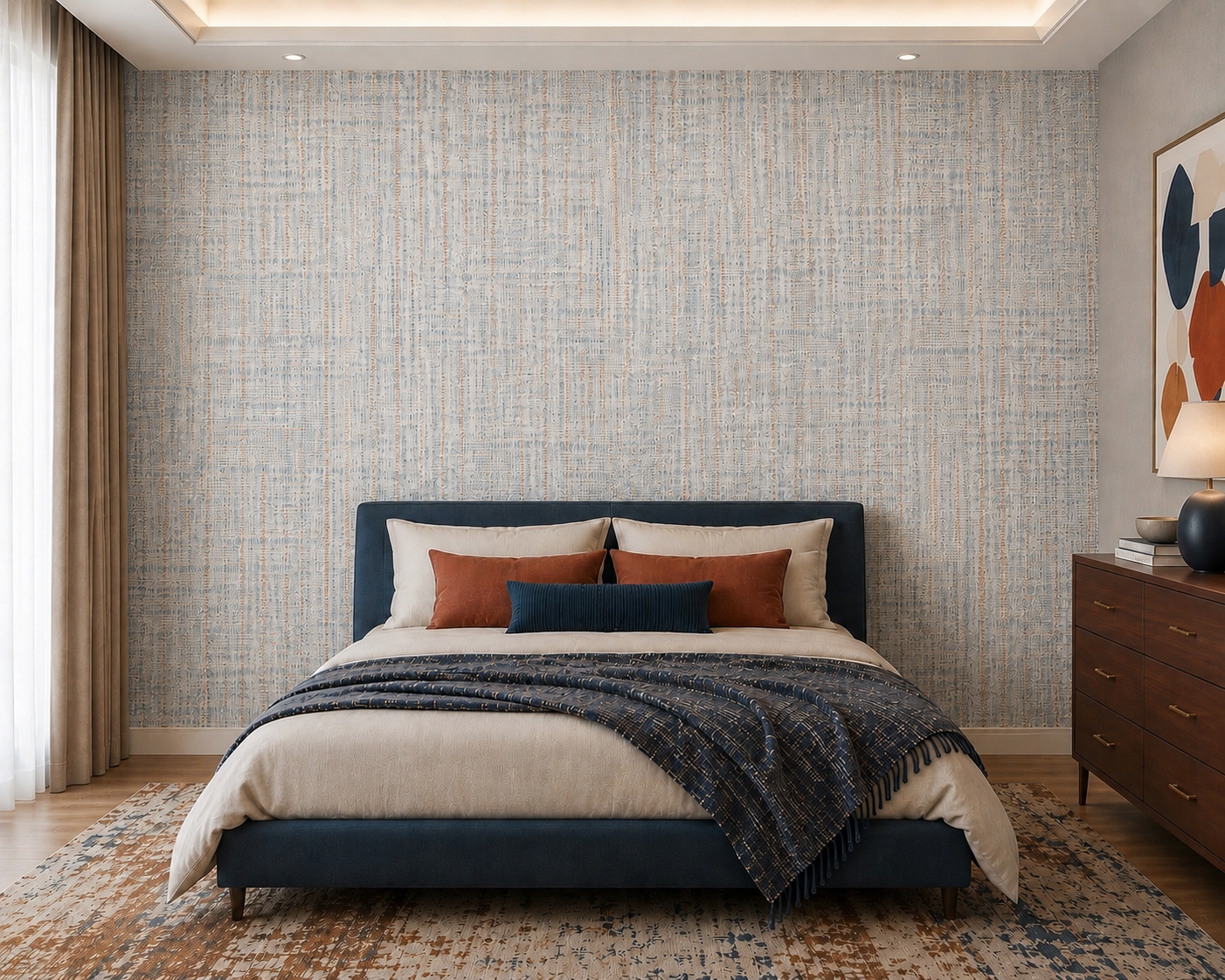 Coastal Stripe Weave Wallpaper 2