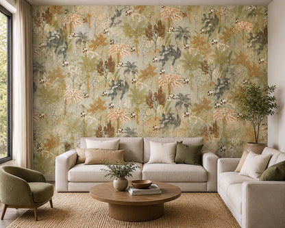 Tropical Palm Grove Mural Wallpaper 1