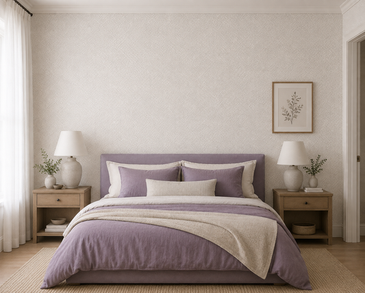 Warm Ivory Lattice Texture Wallpaper 1