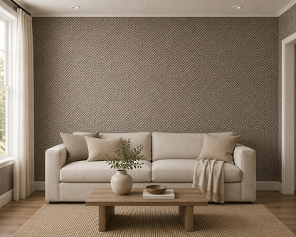 Espresso Basketweave Texture Wallpaper 1