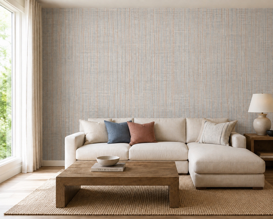 Coastal Stripe Weave Wallpaper 1