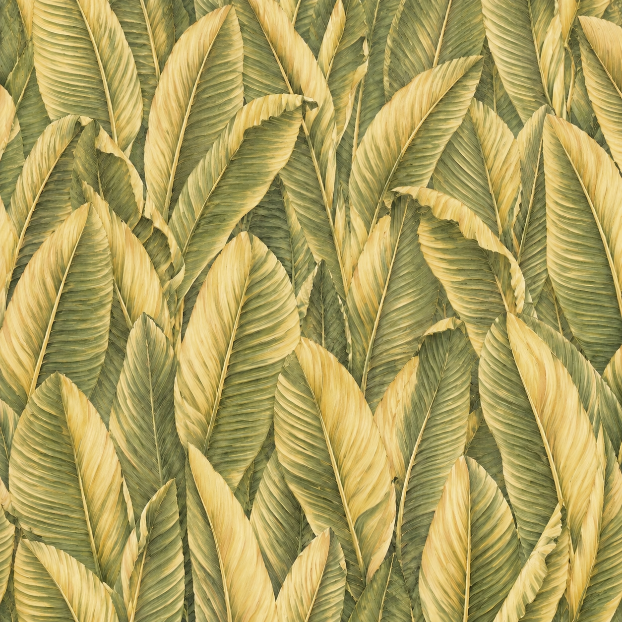 Golden Banana Leaf Wallpaper 3