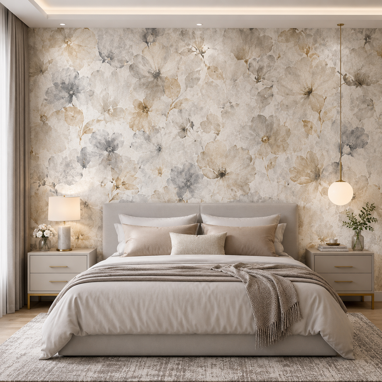 Watercolor Floral Bloom Wallpaper 1