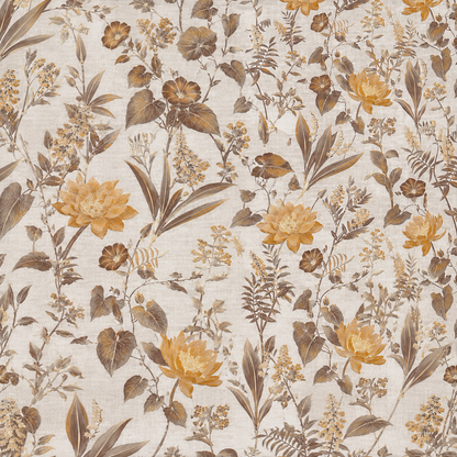 Amber Botanical Wildflower Wallpaper - detail