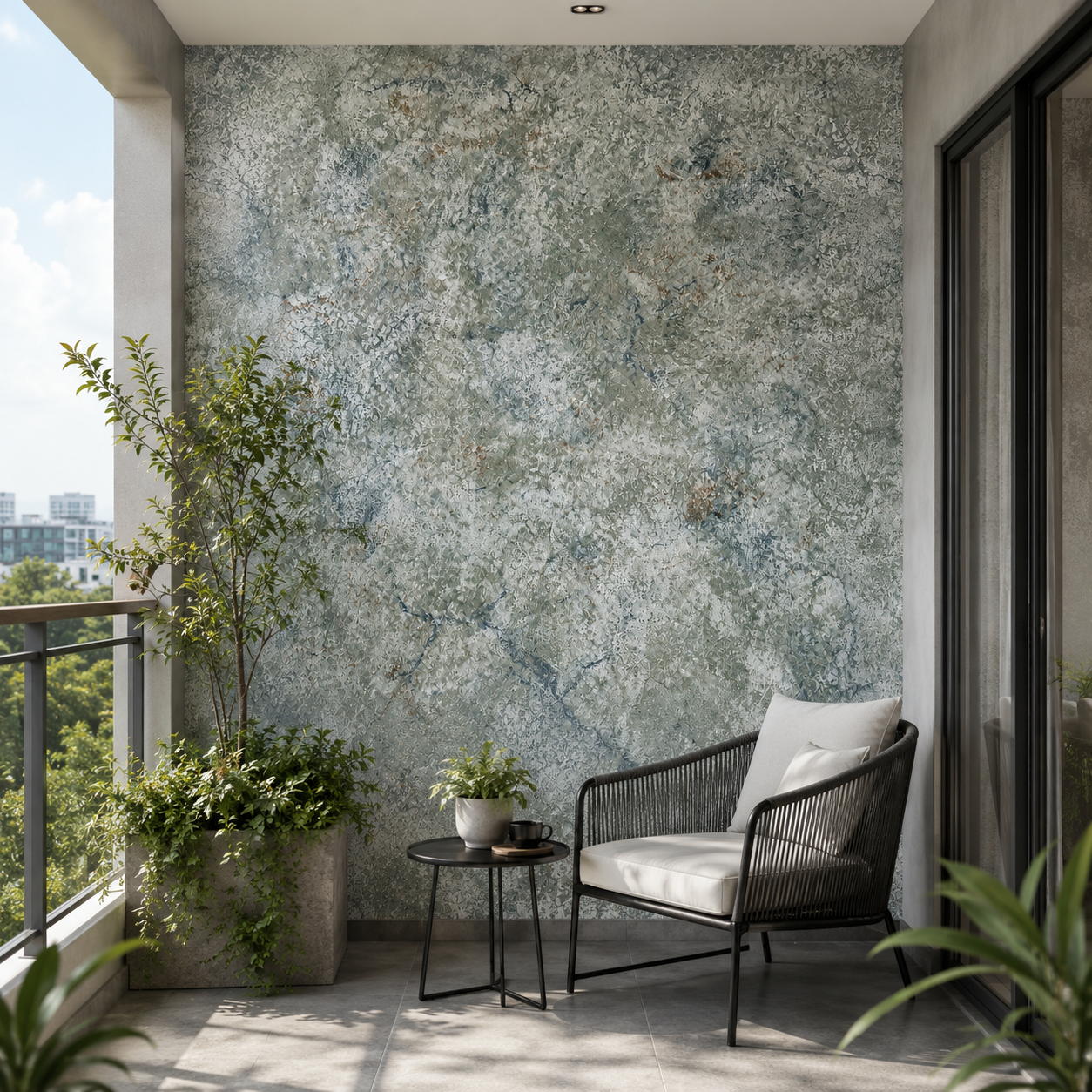 Sage Patina Stone Wallpaper 3