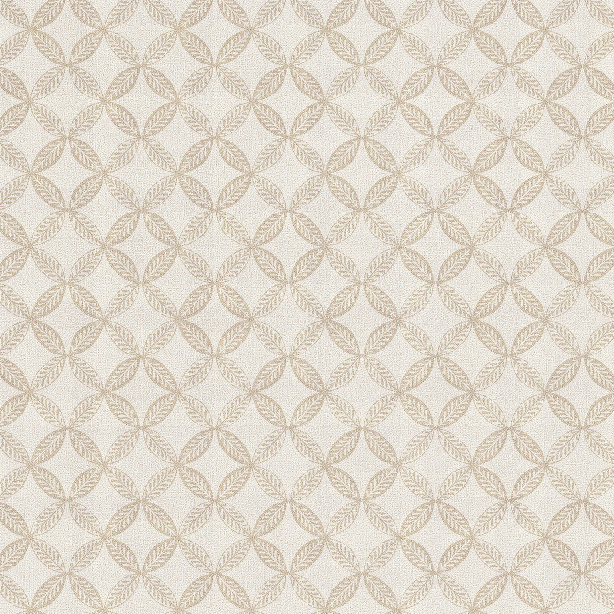 Cream Ogee Leaf Trellis Wallpaper 3