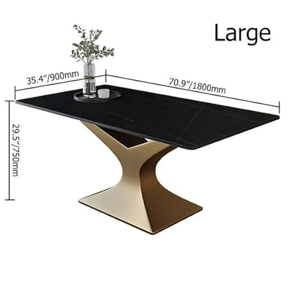 Black Marble Modern Dining Table