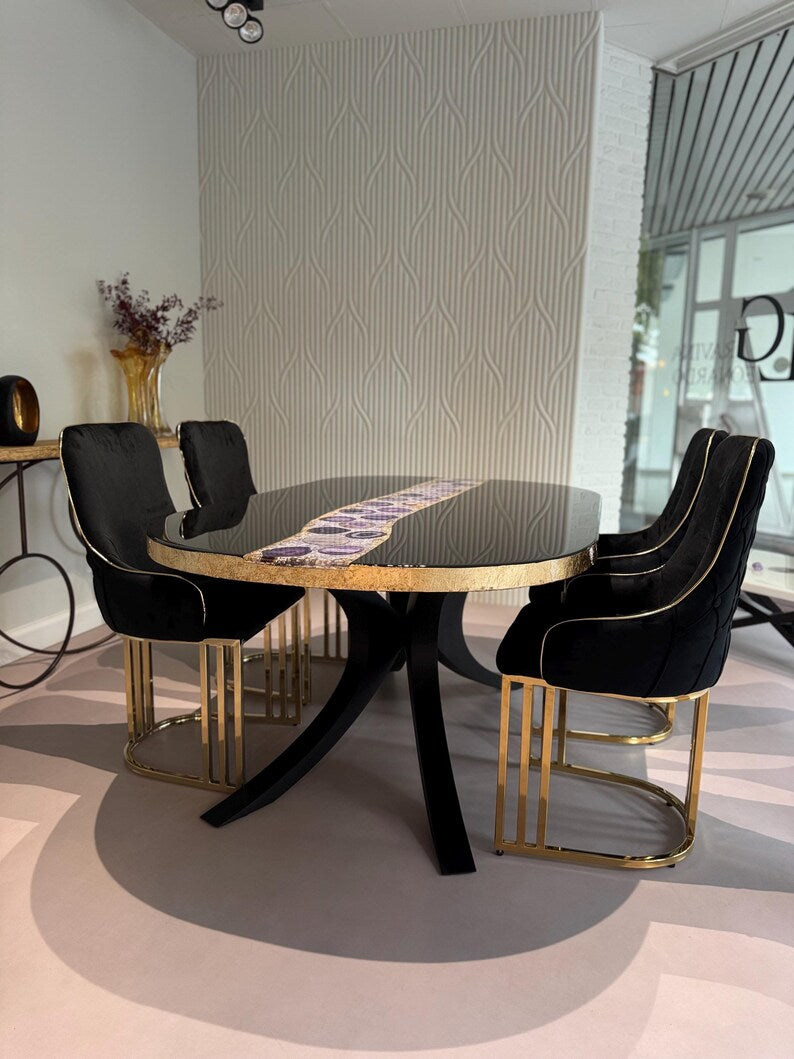 Black Luxurious Dining Table