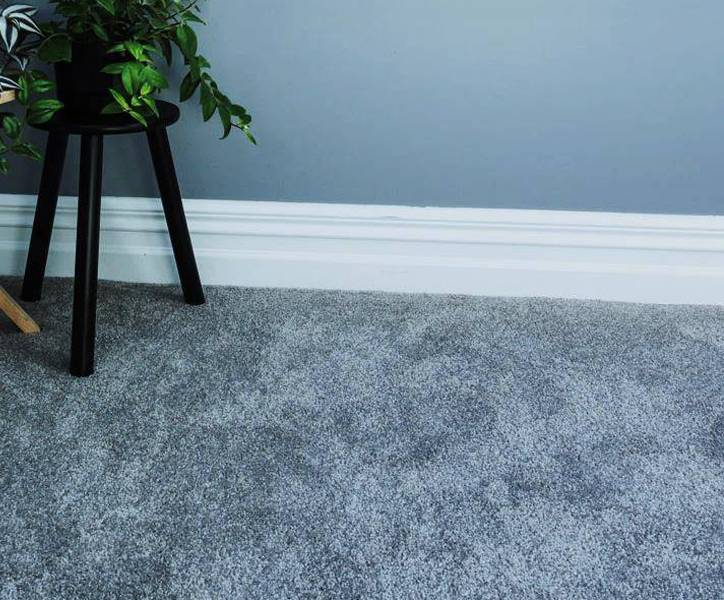 Silky English Blue Wall To Wall Carpet