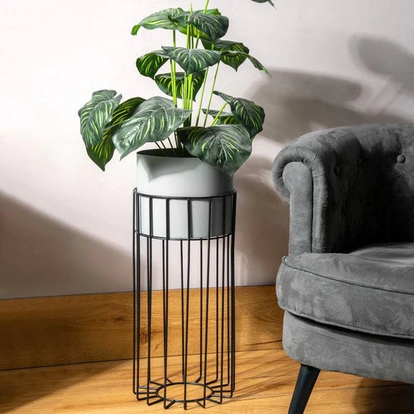 Merlin Indoor Metal Planter with Stand