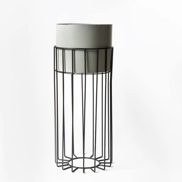 Merlin Indoor Metal Planter with Stand