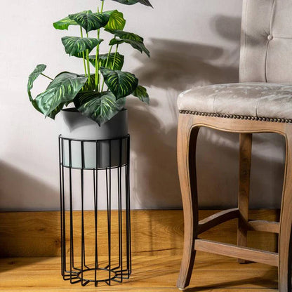 Merlin Indoor Metal Planter with Stand