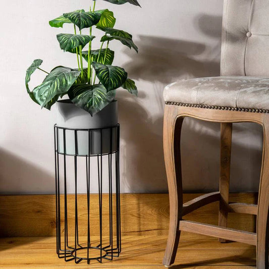Merlin Indoor Metal Planter with Stand