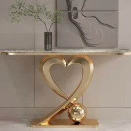 Golden Heart shaped Console