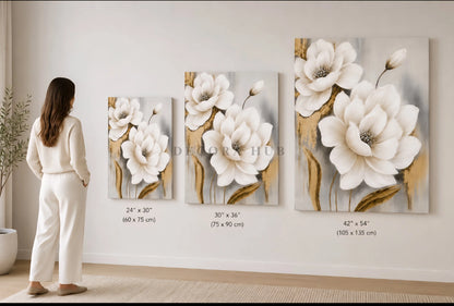 Gold Bloom Elegance Textured Wall Art - Textured Wall Art