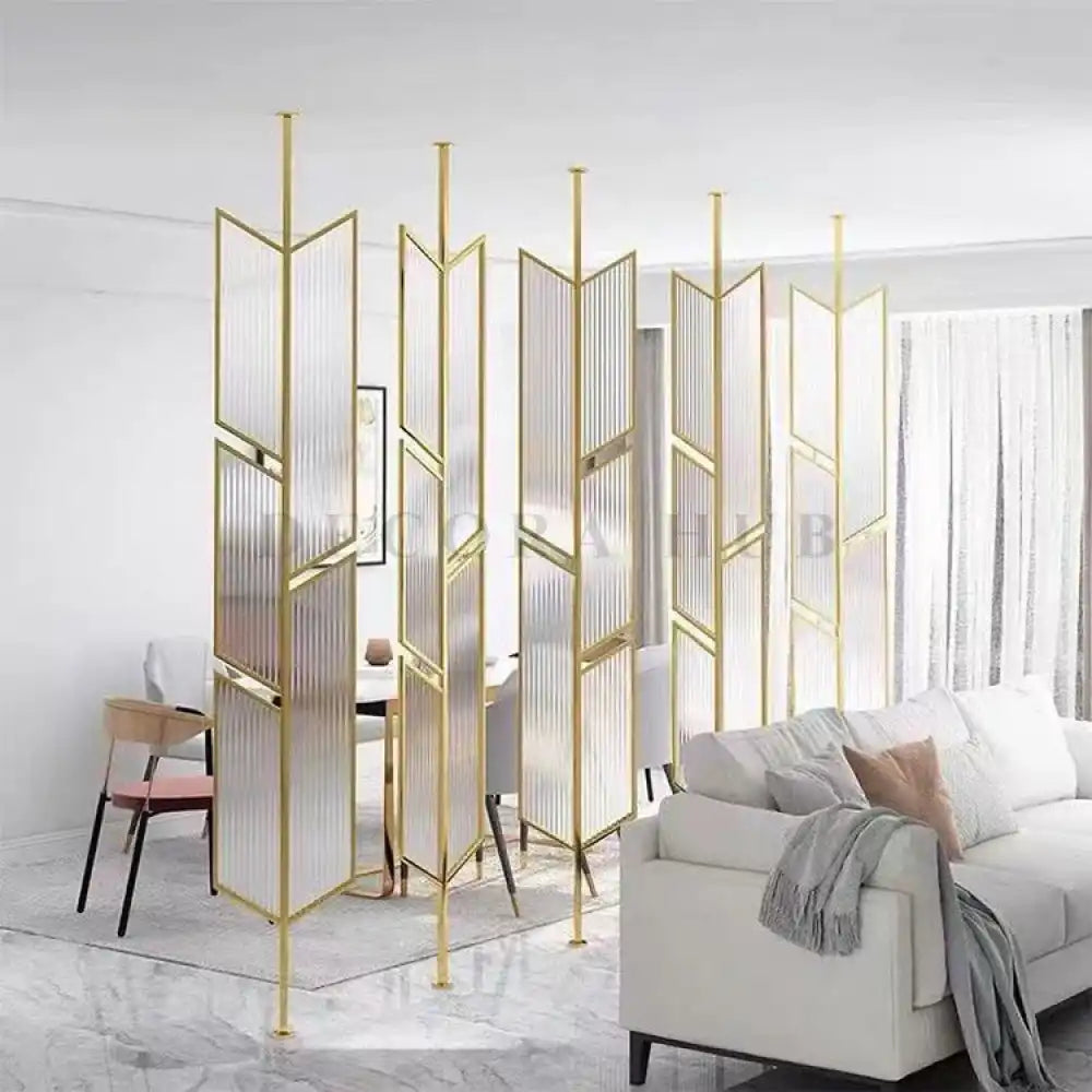 Gold Modern Stainless Steel PVD Geometric Room Divider