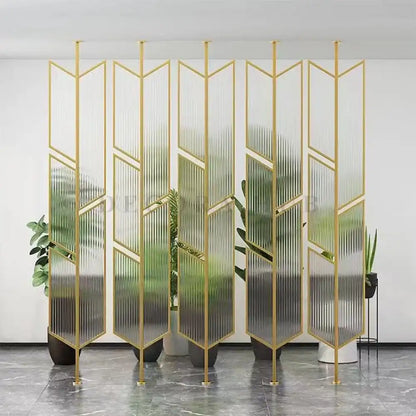 Gold Modern Stainless Steel PVD Geometric Room Divider