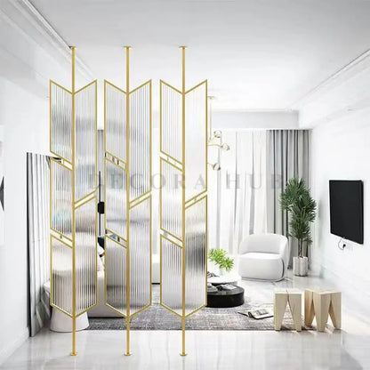 Gold Modern Stainless Steel PVD Geometric Room Divider