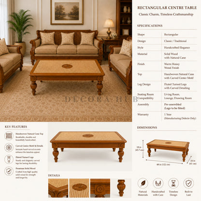 Heritage Weave Centre Table - Wooden Centre Tables