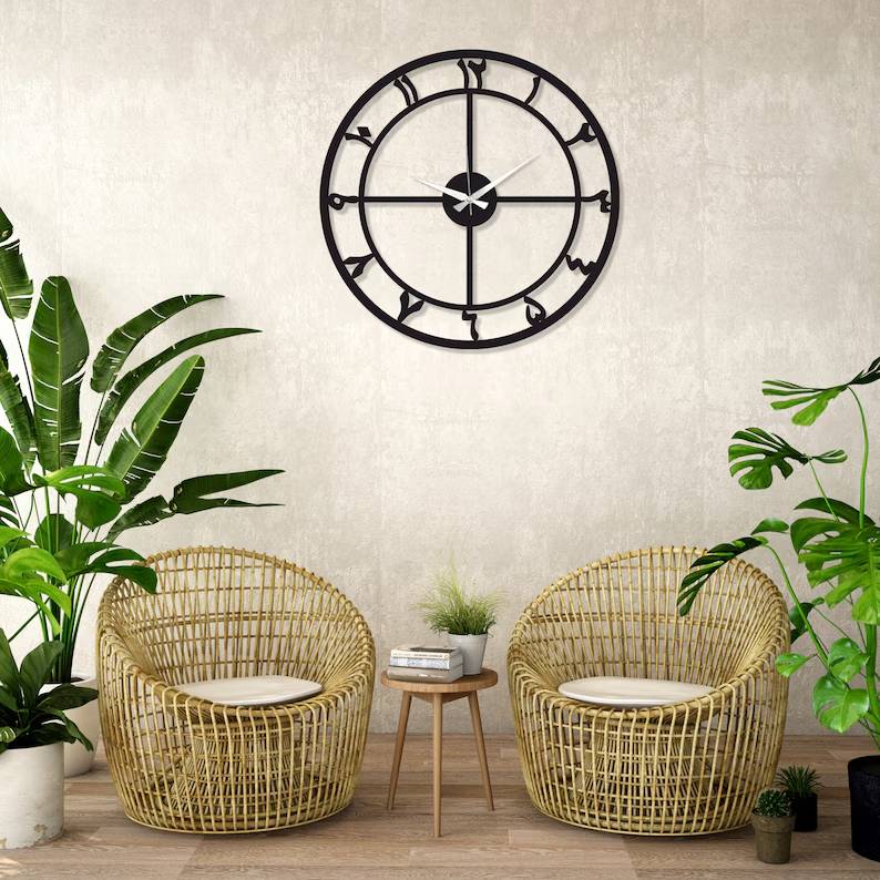 Arabic Number Metal Islamic Wall Clock