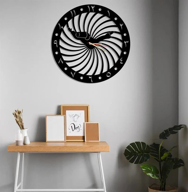 Arabic Numerical Metal Islamic Wall Clock