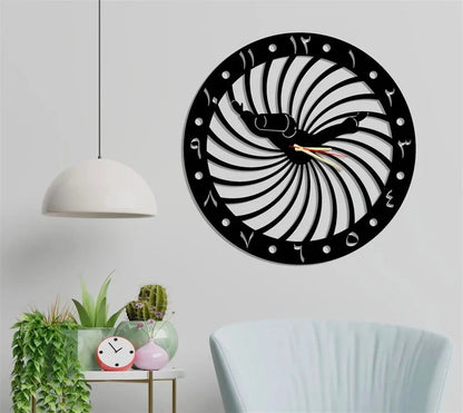 Arabic Numerical Metal Islamic Wall Clock