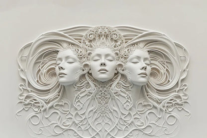 3D Woman Face Wallpaper