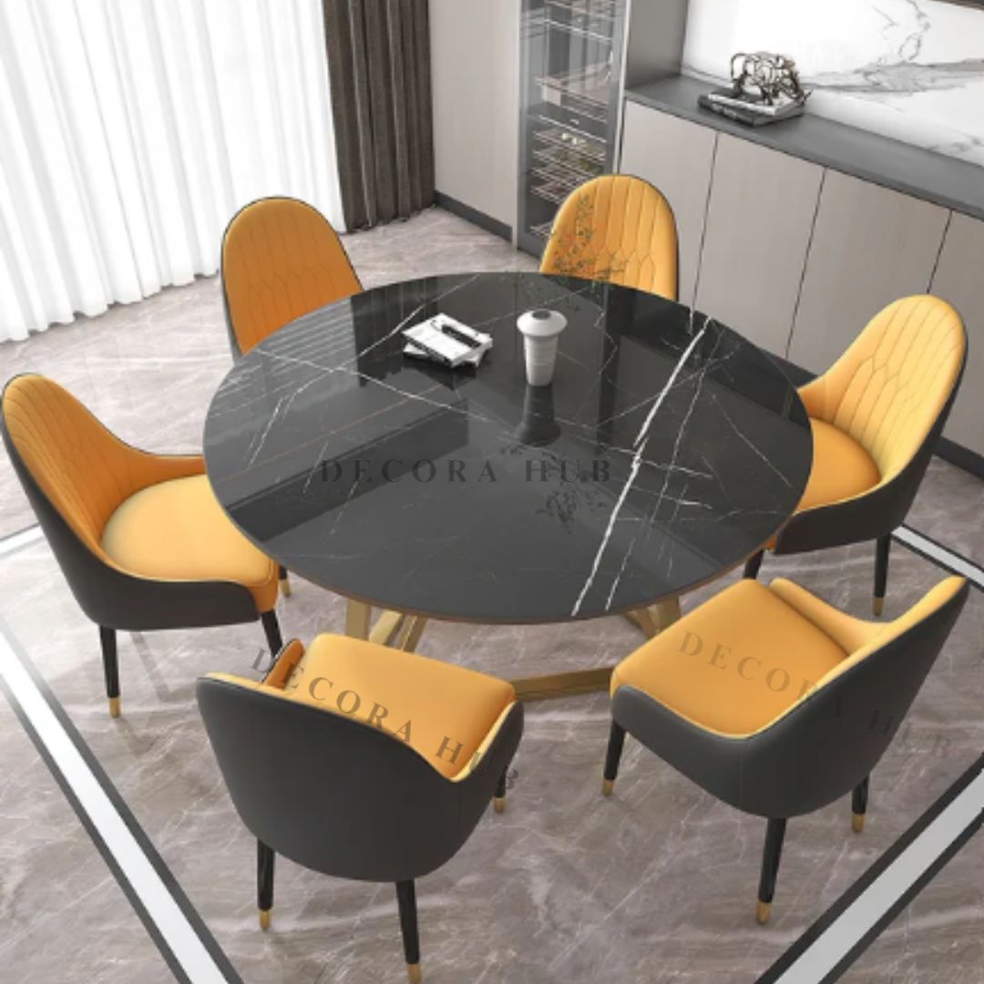 Kalinga Modern Marble Dining Table – side view