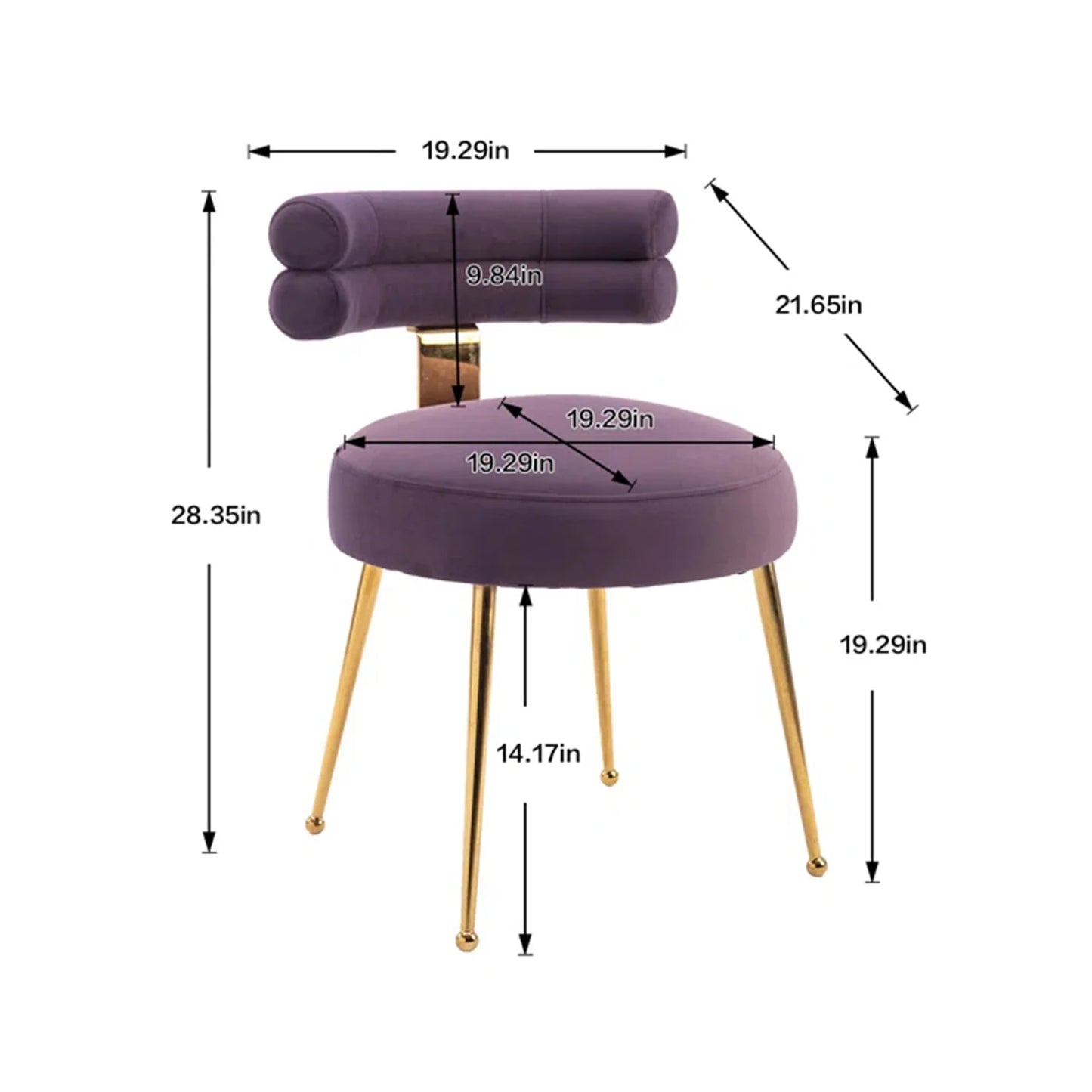 Purple Colour Fashionable Stylish Lounge Chair