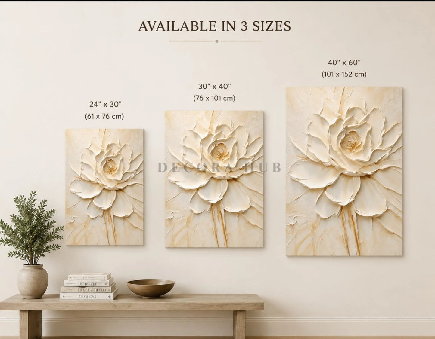 Luma Petal Textured Wall Art - Textured Wall Art