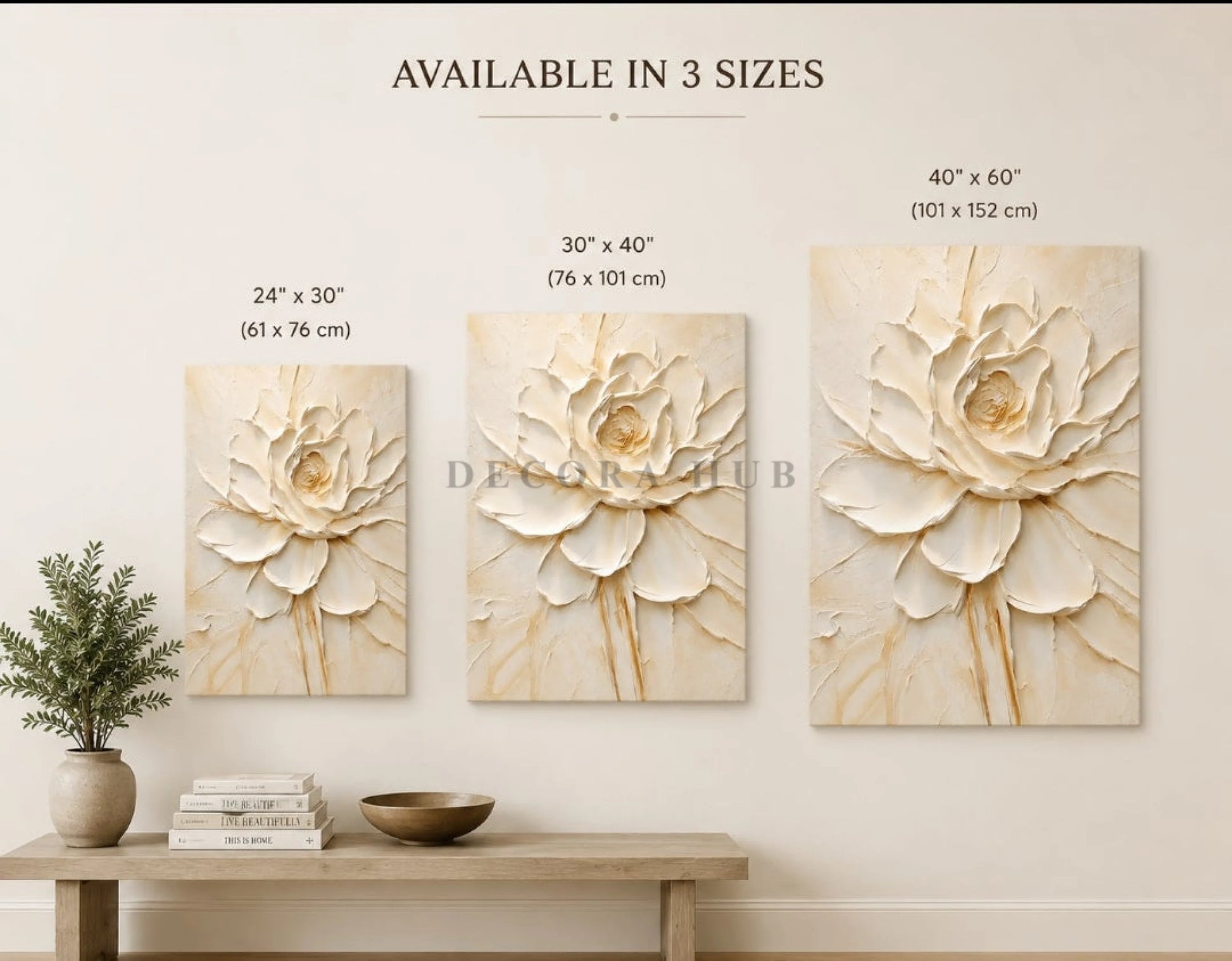 Luma Petal Textured Wall Art - Textured Wall Art