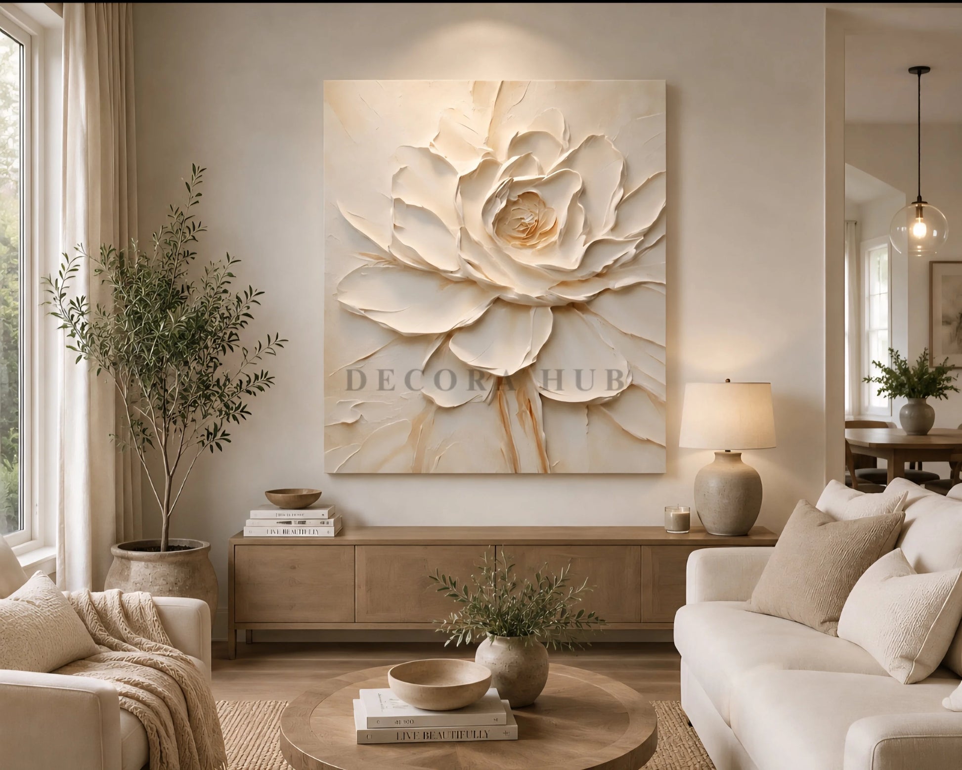 Luma Petal Textured Wall Art - Textured Wall Art