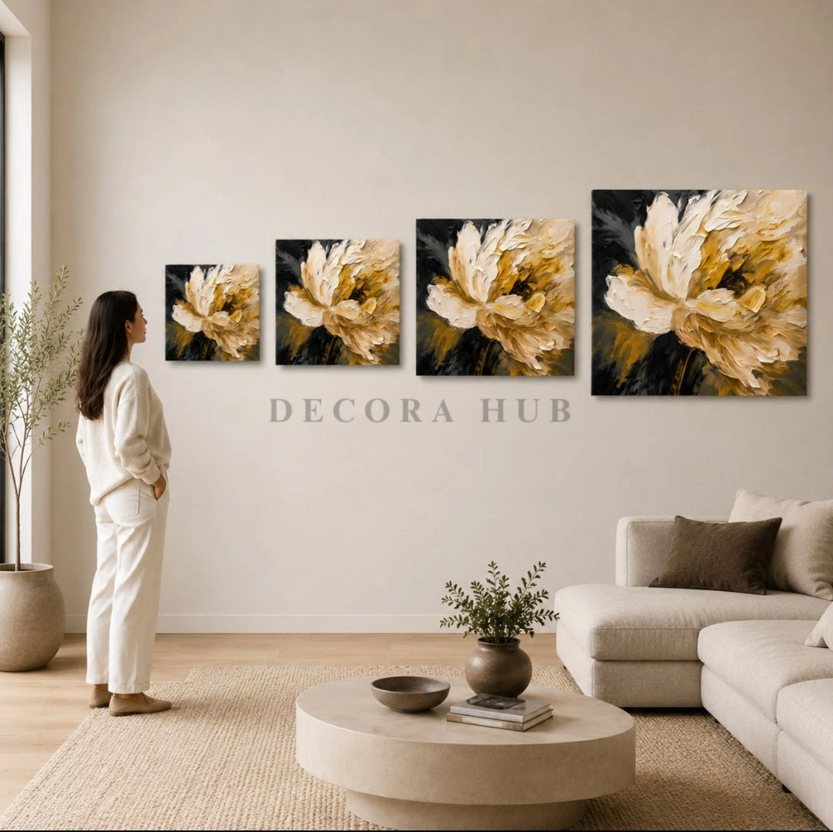 Lunara Aurex Bloom Wall Art - Textured Wall Art