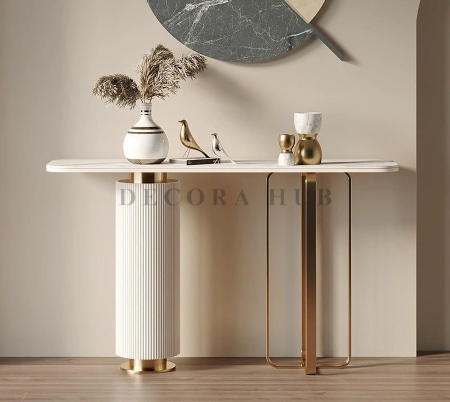 Luxury designer Golden Base Console L 40 X W 14 X H 36 Inches