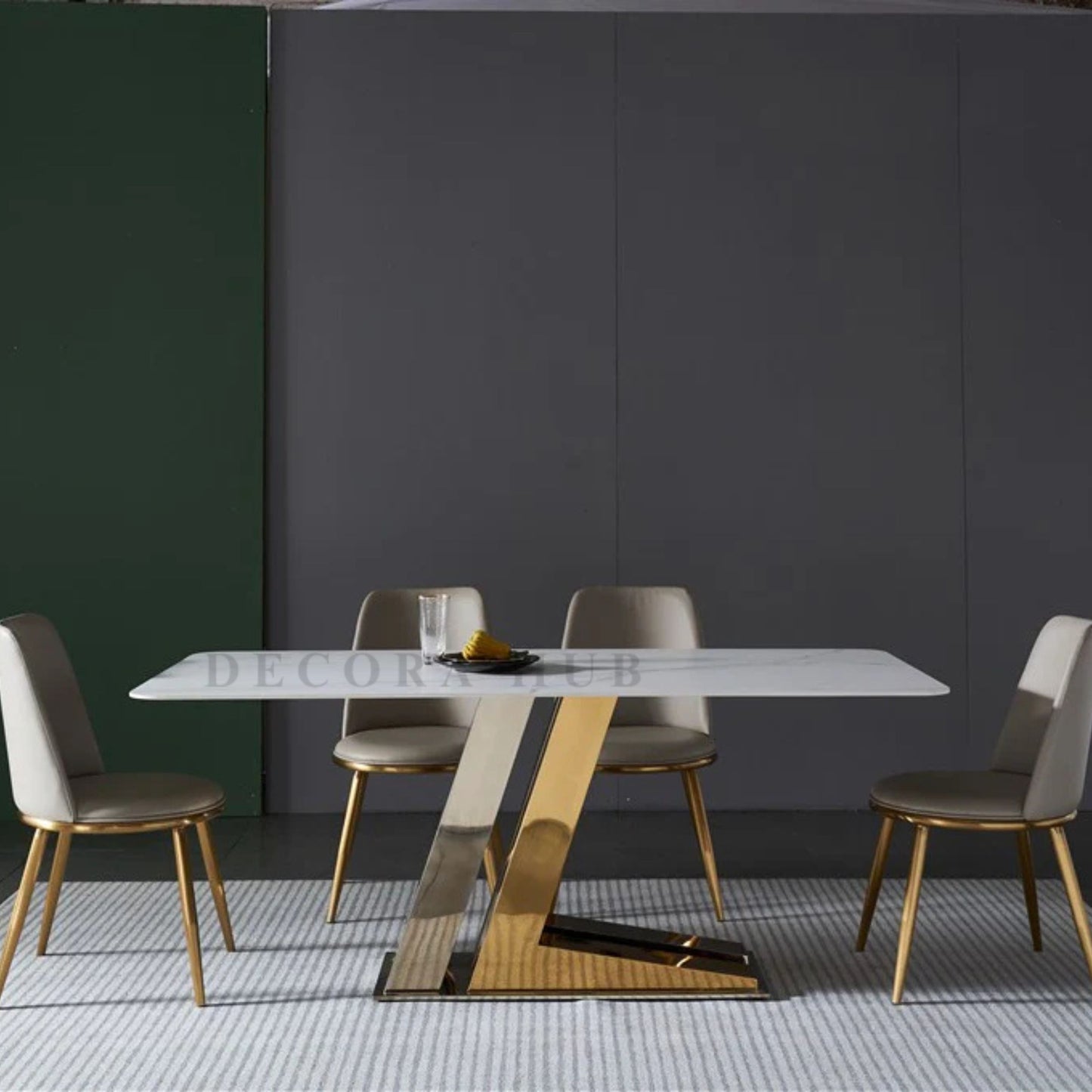 luxury marble finish dining table