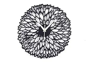 Beautiful Black Feather Wall Clock