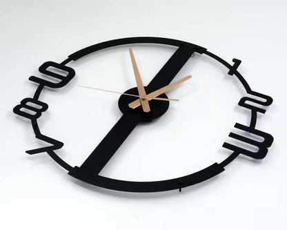 Latin Numerial Metal Wall Clock