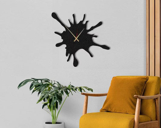 Black Splash Decorative Wall Clock